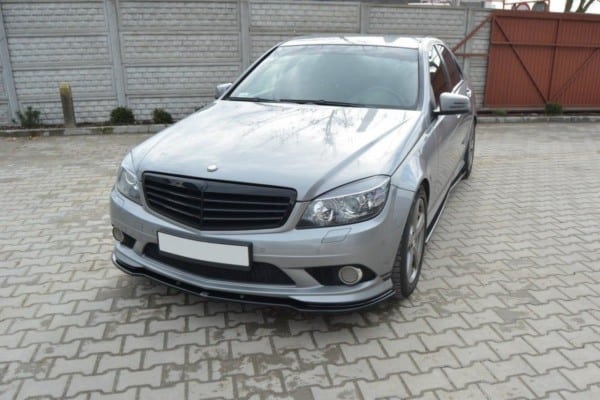 MAXTON DESIGN - Spoiler pod Predný náraznik   Mercedes C W204 AMG-Line (PREFACE) , Čierny lesk – Obrázok 3