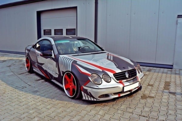 MAXTON DESIGN - Spoiler pod Predný náraznik   MERCEDES CL-CLASS C215 , Čierny lesk – Obrázok 4