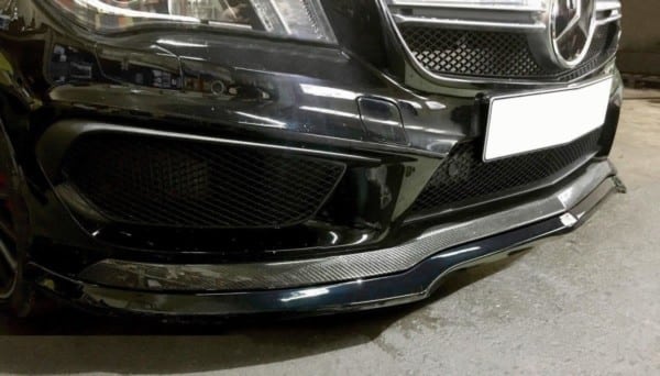 MAXTON DESIGN - Spoiler pod Predný náraznik   v.1 MERCEDES CLA 45 AMG C117 (PREFACE) , Čierny lesk – Obrázok 2