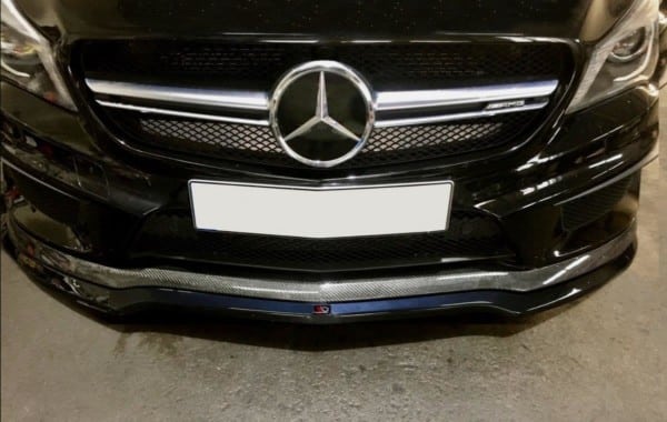 MAXTON DESIGN - Spoiler pod Predný náraznik   v.1 MERCEDES CLA 45 AMG C117 (PREFACE) , Čierny lesk – Obrázok 3