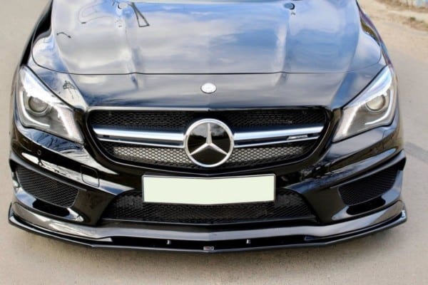 MAXTON DESIGN - Spoiler pod Predný náraznik   v.2 MERCEDES CLA 45 AMG C117 (PREFACE) , 
Čierny lesk – Obrázok 2