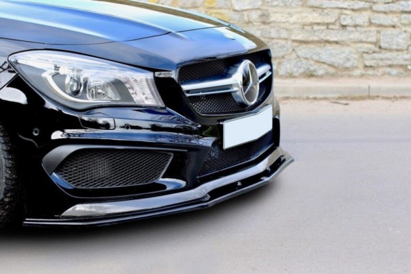 MAXTON DESIGN - Spoiler pod Predný náraznik   v.2 MERCEDES CLA 45 AMG C117 (PREFACE) , 
Čierny lesk – Obrázok 3