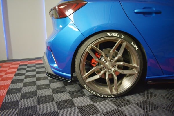 MAXTON DESIGN - Bočné difúzory zadného náraznika V.2 Ford Focus ST-Line Mk4 , Čierny lesk – Obrázok 3