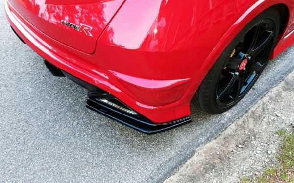 MAXTON DESIGN - Bočné difúzory zadného náraznika HONDA CIVIC VIII TYPE-R GP , Čierny lesk – Obrázok 4