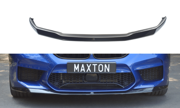 MAXTON DESIGN - Spoiler pod Predný náraznik   V.1 vhodné pre BMW M5 F90 , Čierny lesk
