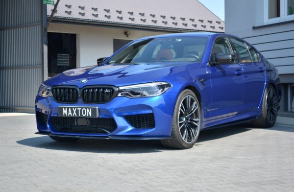 MAXTON DESIGN - Spoiler pod Predný náraznik   V.2 vhodné pre BMW M5 F90 , Čierny lesk – Obrázok 2