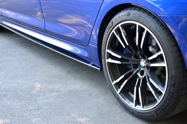 MAXTON DESIGN - Lišty pod prahy vhodné pre BMW M5 F90 , Čierny lesk – Obrázok 3