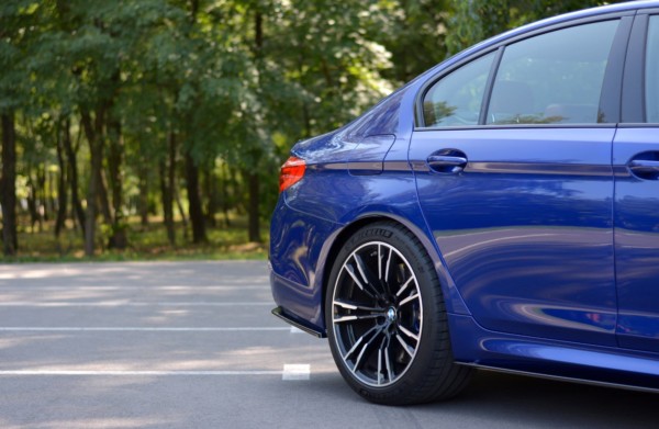 MAXTON DESIGN - Bočné difúzory zadného náraznika vhodné pre BMW M5 F90 , Čierny lesk – Obrázok 3