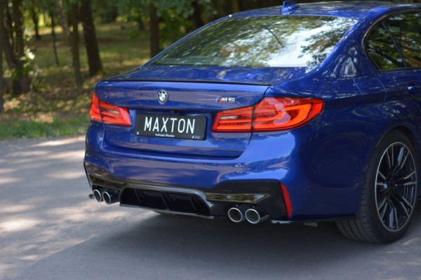 MAXTON DESIGN - Stredový spoiler pod zadný náraznik vhodné pre BMW M5 F90 , Čierny lesk – Obrázok 3