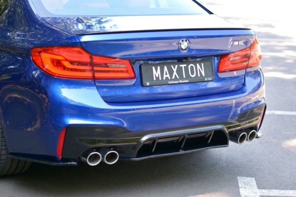 MAXTON DESIGN - Stredový spoiler pod zadný náraznik vhodné pre BMW M5 F90 , Čierny lesk – Obrázok 5