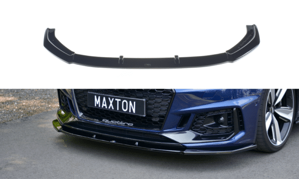 MAXTON DESIGN - Spoiler pod Predný náraznik   V.1 Audi RS4 B9 , Čierny lesk