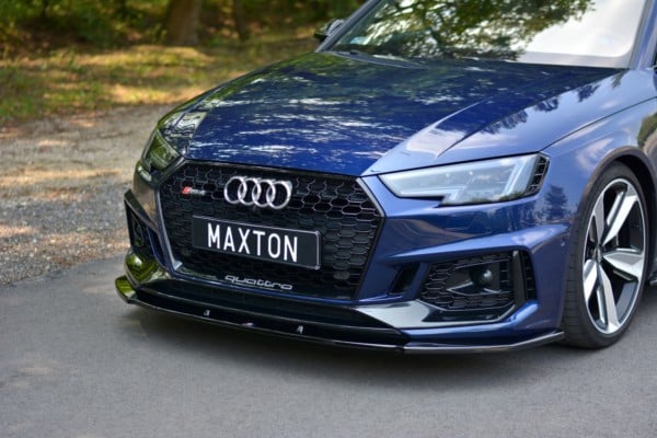 MAXTON DESIGN - Spoiler pod Predný náraznik V.1 Audi RS4 B9 , Čierny lesk – Obrázok 4