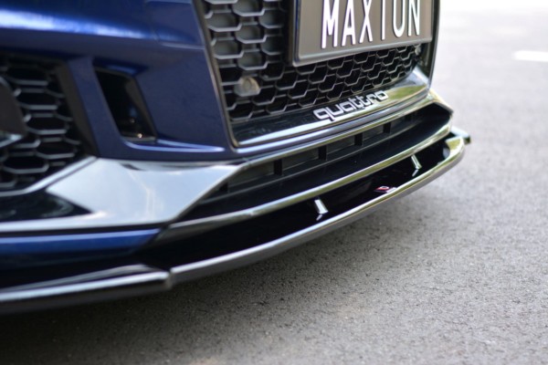 MAXTON DESIGN - Spoiler pod Predný náraznik V.1 Audi RS4 B9 , Čierny lesk – Obrázok 5
