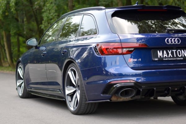 MAXTON DESIGN - Bočné difúzory zadného náraznika Audi RS4 B9 Avant , Čierny lesk – Obrázok 2