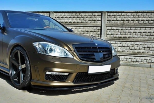 MAXTON DESIGN - Spoiler pod Predný náraznik   MERCEDES S-CLASS W221 AMG , Čierny lesk – Obrázok 2