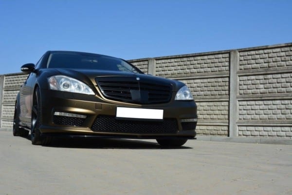 MAXTON DESIGN - Spoiler pod Predný náraznik   MERCEDES S-CLASS W221 AMG , Čierny lesk – Obrázok 3