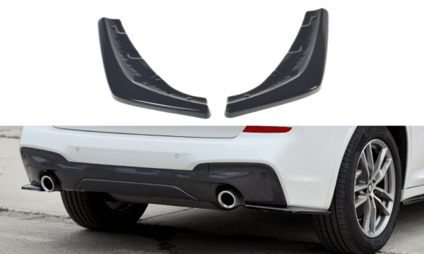 MAXTON DESIGN - Bočné difúzory zadného náraznika for vhodné pre BMW X3 G01 M-PACK , Čierny lesk