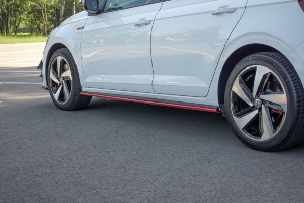 MAXTON DESIGN - Lišty pod prahy VW POLO MK6 GTI , Čierny lesk – Obrázok 2