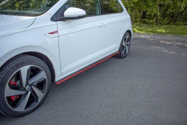 MAXTON DESIGN - Lišty pod prahy VW POLO MK6 GTI , Čierny lesk – Obrázok 4