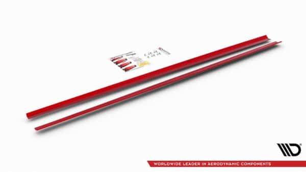 MAXTON DESIGN - Lišty pod prahy VW POLO MK6 GTI , Čierny lesk – Obrázok 5