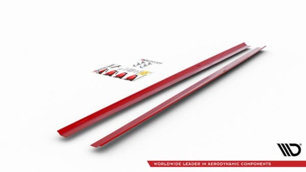 MAXTON DESIGN - Lišty pod prahy VW POLO MK6 GTI , Čierny lesk – Obrázok 6