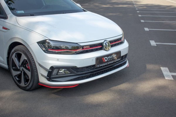 MAXTON DESIGN - Spoiler pod Predný náraznik   V.5 VW POLO MK6 GTI , RED – Obrázok 3