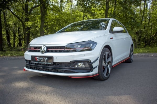 MAXTON DESIGN - Spoiler pod Predný náraznik   V.5 VW POLO MK6 GTI , RED – Obrázok 4