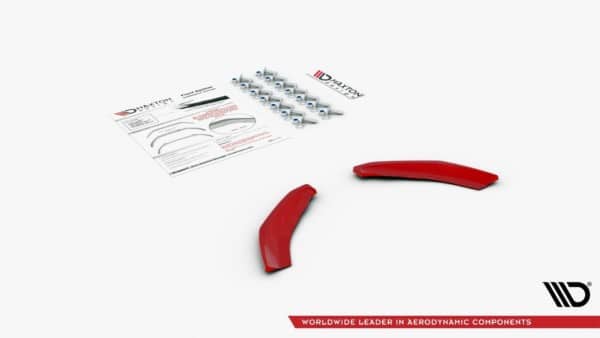 MAXTON DESIGN - Spoiler pod Predný náraznik   V.5 VW POLO MK6 GTI , RED – Obrázok 7