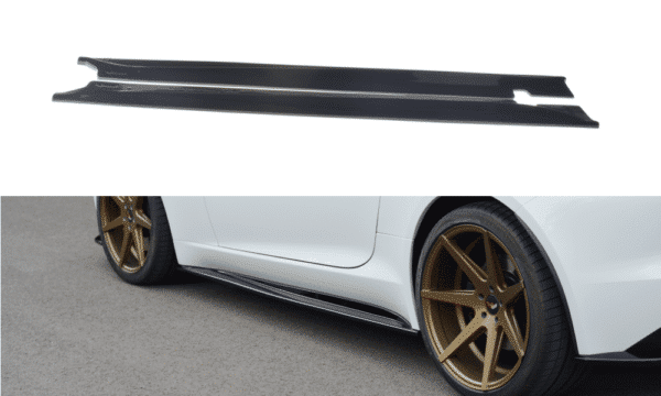 MAXTON DESIGN - Lišty pod prahy JAGUAR F-TYPE , Čierny lesk