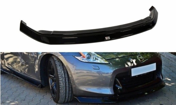 MAXTON DESIGN - Spoiler pod Predný náraznik   Nissan 370Z , Čierny lesk