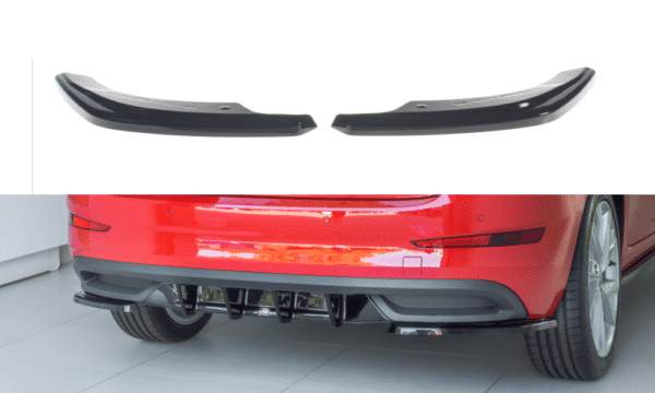 MAXTON DESIGN - Bočné difúzory zadného náraznika Skoda Scala , Čierny lesk