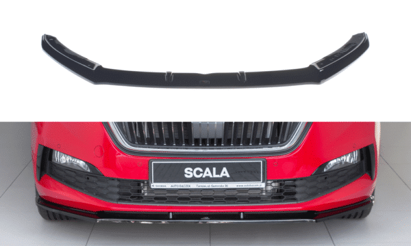 MAXTON DESIGN - Spoiler pod Predný náraznik   V.1 Skoda Scala , Čierny lesk