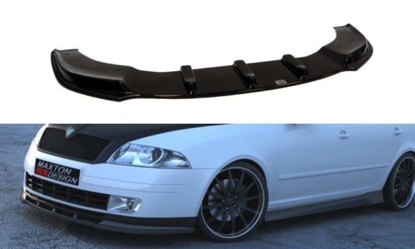 MAXTON DESIGN - Spoiler pod Predný náraznik   Skoda Octavia Mk2 , Čierny lesk