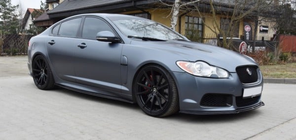 MAXTON DESIGN - Lišty pod prahy JAGUAR XF- R , Čierny lesk – Obrázok 2