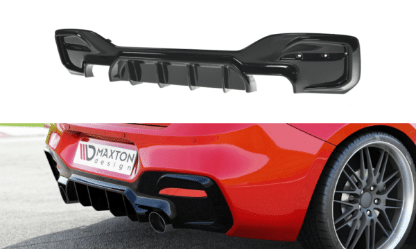 MAXTON DESIGN - Difúzor zadného náraznika  Bmw 1 F20/ F21 Facelift M-Power , 
Čierny lesk