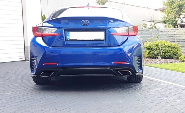 MAXTON DESIGN - Stredový spoiler pod zadný náraznik (WITHOUT VERTICAL BARS) Lexus Rc , 
Čierny lesk – Obrázok 3