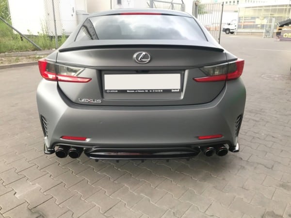 MAXTON DESIGN - Stredový spoiler pod zadný náraznik (WITH VERTICAL BARS) Lexus Rc , 
Čierny lesk – Obrázok 2