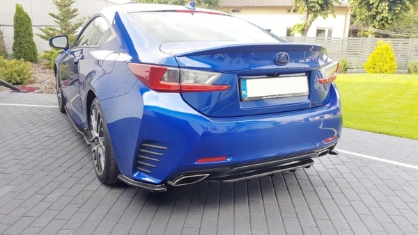 MAXTON DESIGN - Stredový spoiler pod zadný náraznik (WITH VERTICAL BARS) Lexus Rc , 
Čierny lesk – Obrázok 4