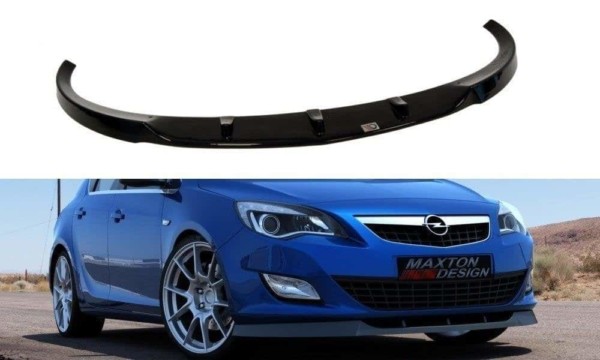 MAXTON DESIGN - Spoiler pod Predný náraznik   OPEL ASTRA J (pre-facelift) , Čierny lesk