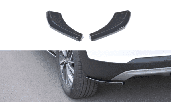 MAXTON DESIGN - Bočné difúzory zadného náraznika Hyundai Tucson Mk3 Facelift , Čierny lesk