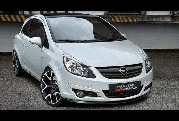 MAXTON DESIGN - Spoiler pod Predný náraznik   OPEL CORSA D (PREFACE) , Čierny lesk
