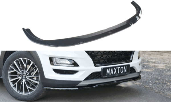 MAXTON DESIGN - Spoiler pod Predný náraznik   V.2 Hyundai Tucson Mk3 Facelift , Čierny lesk