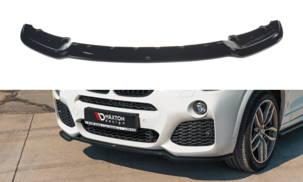 MAXTON DESIGN - Spoiler pod Predný náraznik   for vhodné pre BMW X3 F25 M-Pack Facelift , Čierny lesk