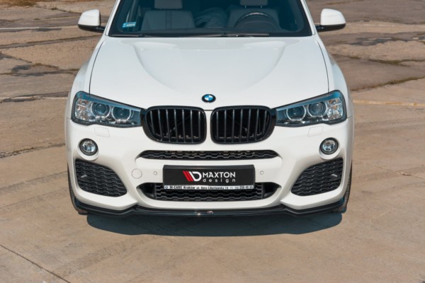MAXTON DESIGN - Spoiler pod Predný náraznik for vhodné pre BMW X3 F25 M-Pack Facelift , Čierny lesk – Obrázok 2