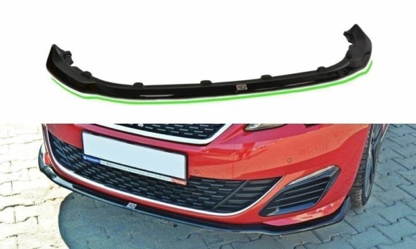 MAXTON DESIGN - Spoiler pod Predný náraznik   v.1 PEUGEOT 308 II GTI , Čierny lesk 
858

,