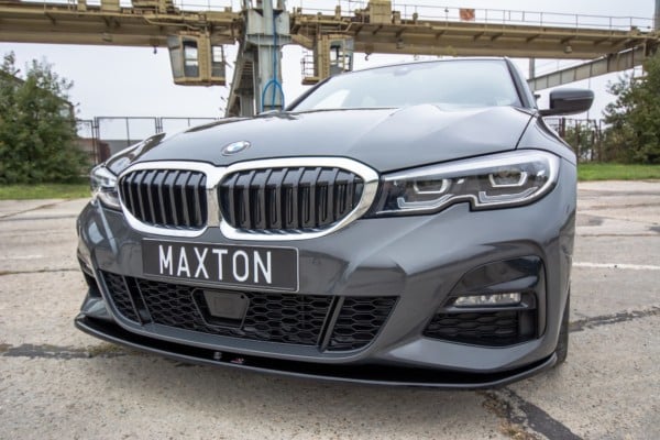 MAXTON DESIGN - Spoiler pod Predný náraznik   V.3 for vhodné pre BMW 3 G20 M-pack , Čierny lesk – Obrázok 2