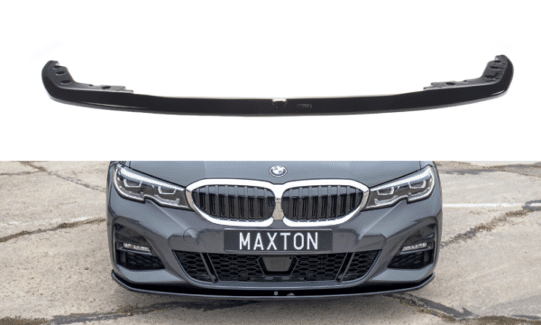 MAXTON DESIGN - Spoiler pod Predný náraznik   V.3 for vhodné pre BMW 3 G20 M-pack , Čierny lesk