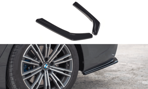 MAXTON DESIGN - Bočné difúzory zadného náraznika for vhodné pre BMW 3 G20 M-pack , Čierny lesk