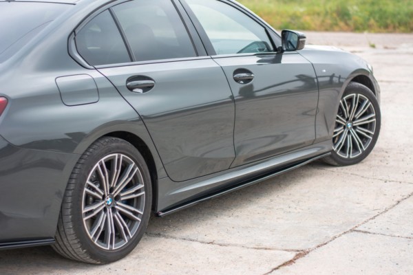 MAXTON DESIGN - Lišty pod prahy for vhodné pre BMW 3 G20 M-pack , Čierny lesk – Obrázok 2