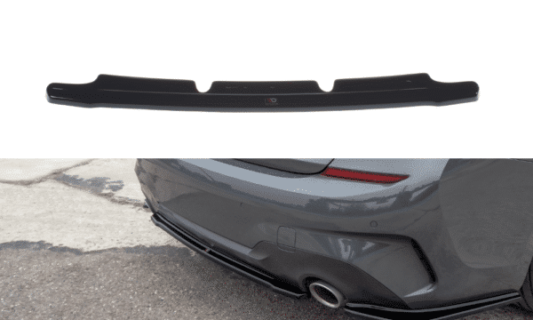 MAXTON DESIGN - Stredový spoiler pod zadný náraznik for vhodné pre BMW 3 G20 M-pack , Čierny lesk